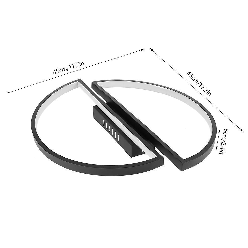 Modern Semi-Circle Dimmable LED Flush Mount Ceiling Light
