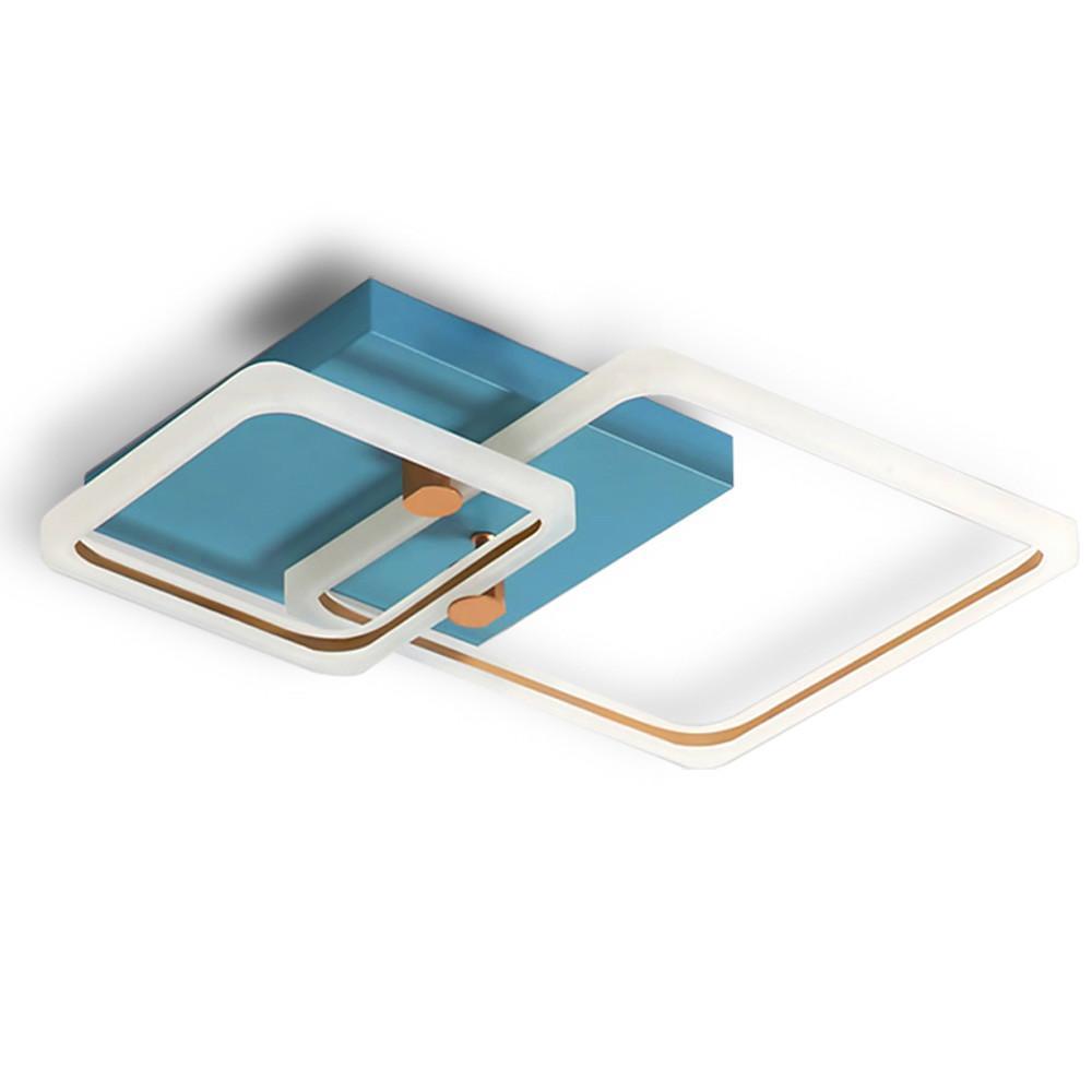 Modern Dimmable LED Flush Mount Ceiling Light with Acrylic Squares