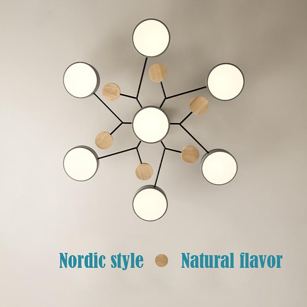 Sputnik LED Chandelier Modern Geometric Metal PVC Ceiling Light