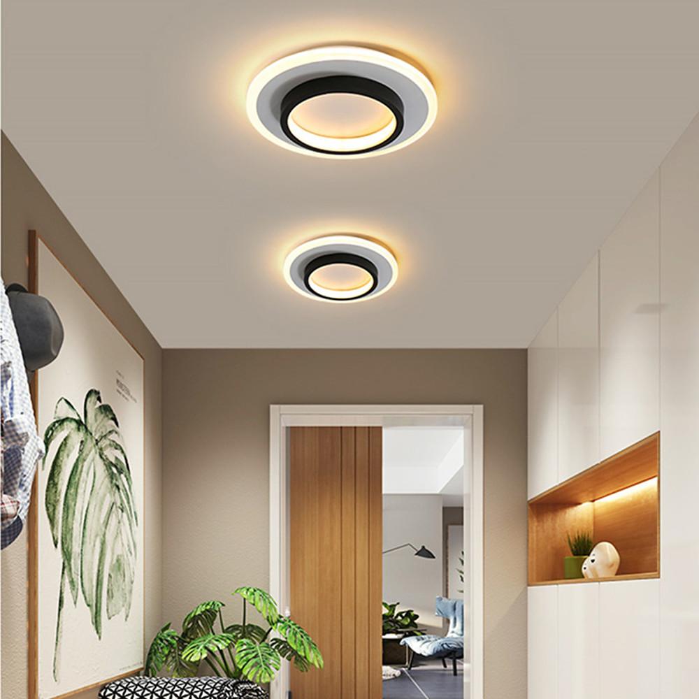 Dual Circle LED Flush Mount Ceiling Light Modern Metal Fixture