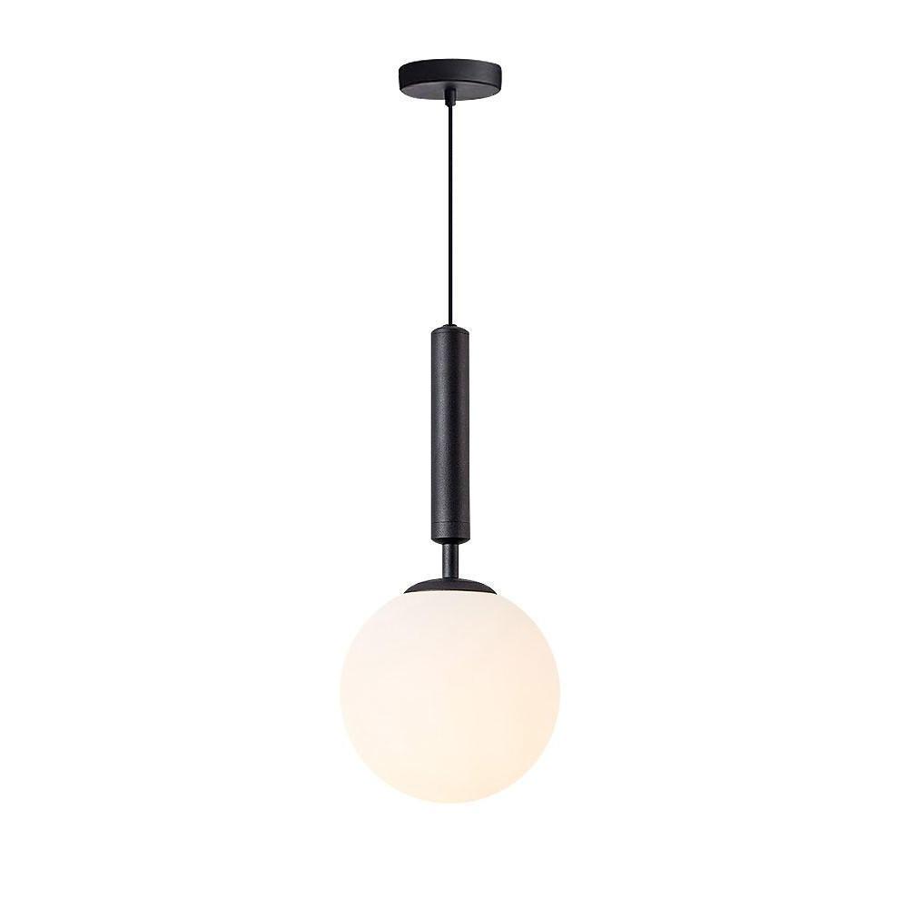 Globe Glass Pendant Light with Electroplated Metal Finish