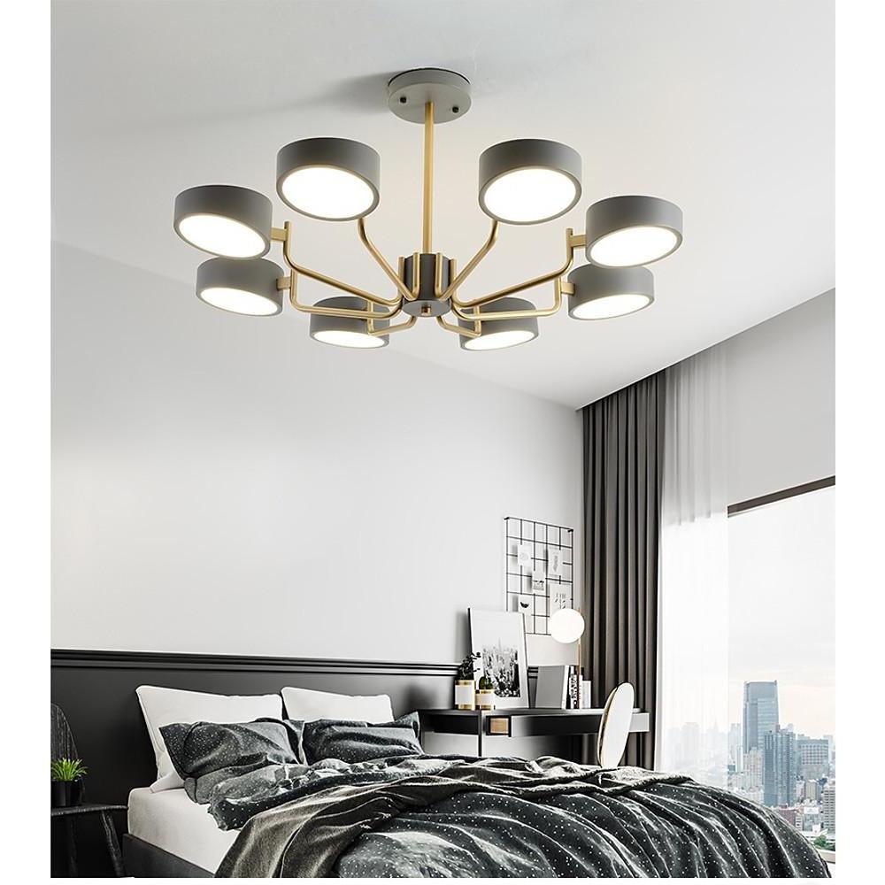 8-Light Modern Chandelier - Adjustable Color Temperature Metal &