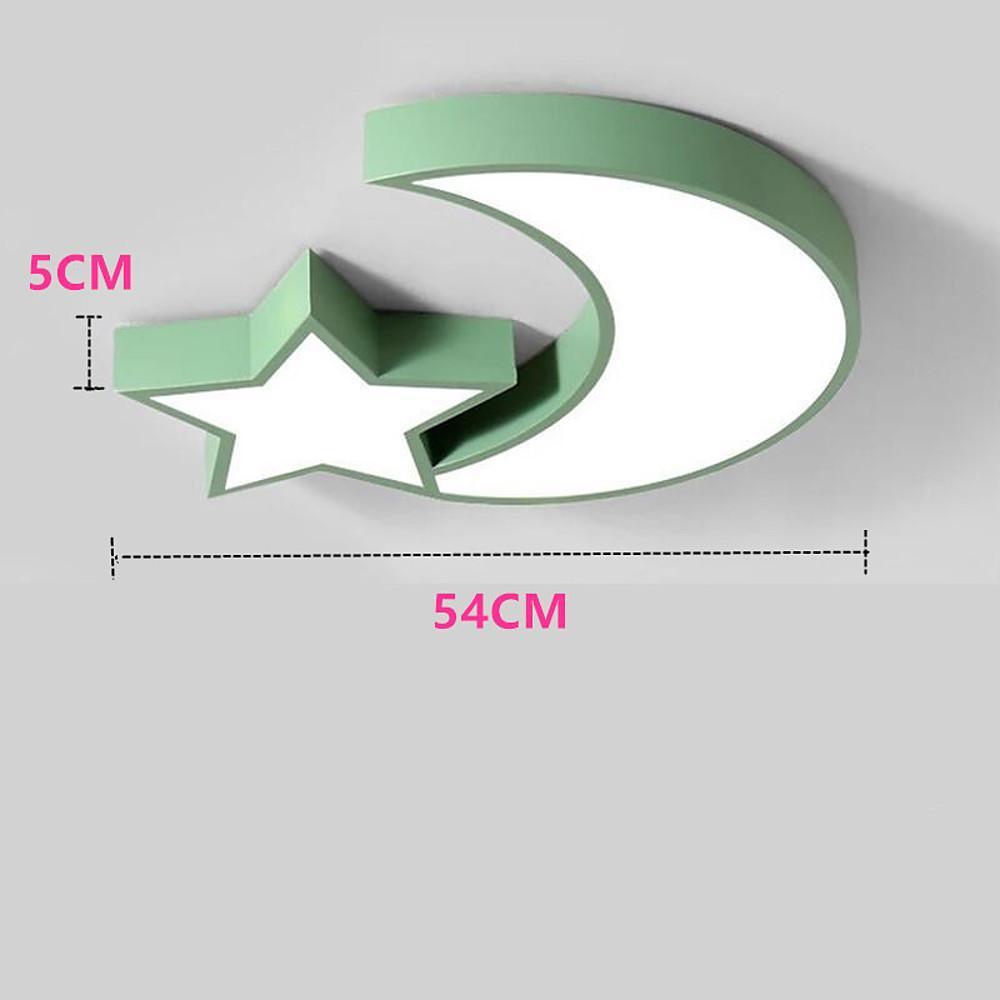 Star Moon Flush Mount LED Ceiling Light Dimmable Kids Bedroom