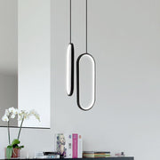 Rounded Rectangle LED Pendant Light Modern Aluminum Ceiling Fixture
