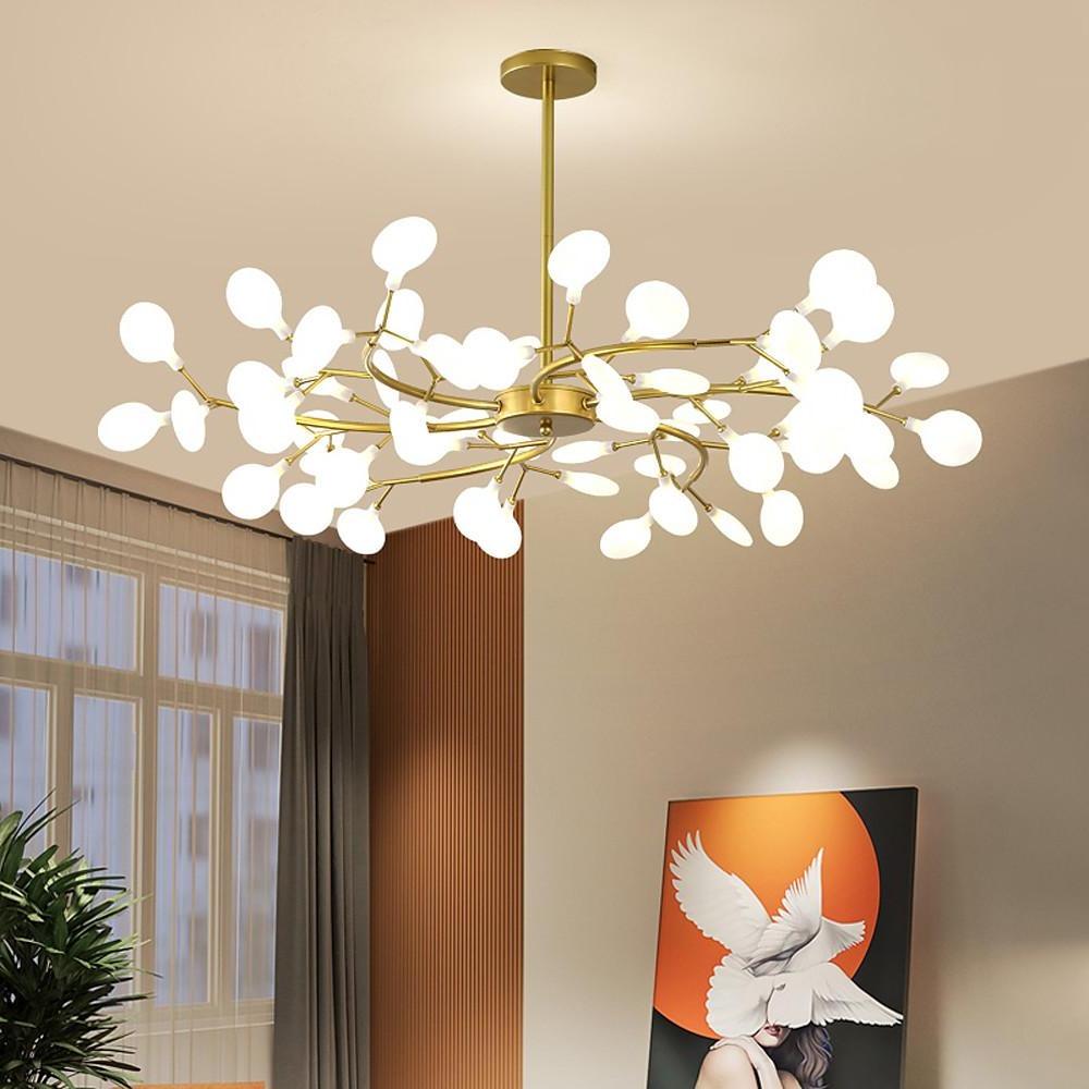 Sputnik Chandelier Modern Firefly Design Aluminum Acrylic Ceiling
